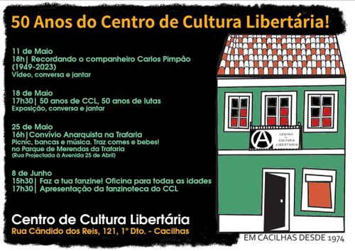 50 Anos do Centro de Cultura Libertária! - Recordando o companheiro Carlos Pimpão (1949-2023) Vídeo, conversa e jantar