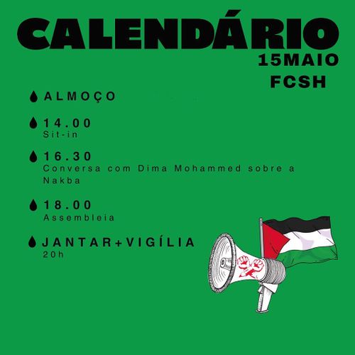 CALENDÁRIO DO DIA 15/05/2024 - Ocupa FCSH