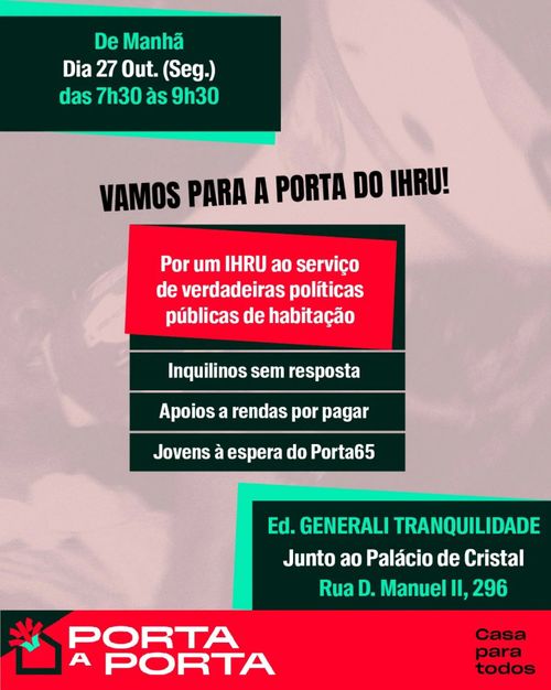 Concentração VAMOS PARA A PORTA DO IHRU - Porto