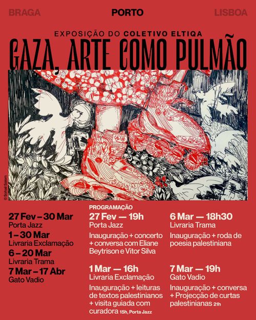 Exposição "Gaza, arte como pulmão"