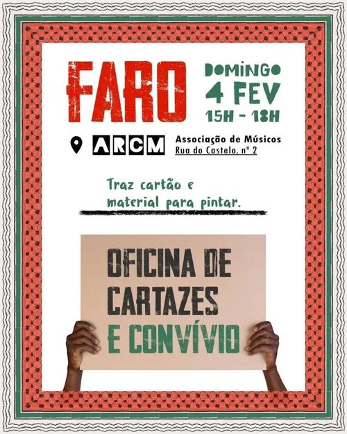 OFICINA DE CARTAZES e convívio - FAROA