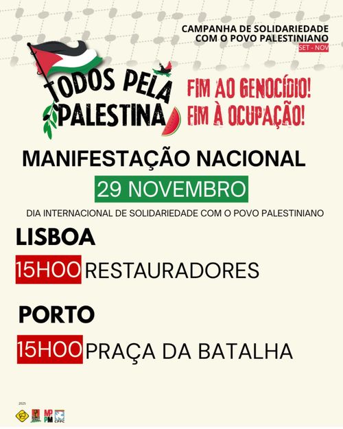 Manifestação Nacional Todos pela Palestina - Lisboa