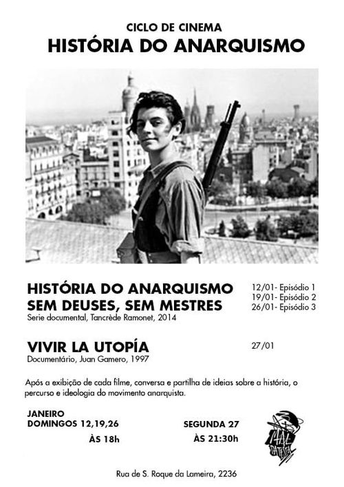 História do anarquismo - Ciclo de cinema