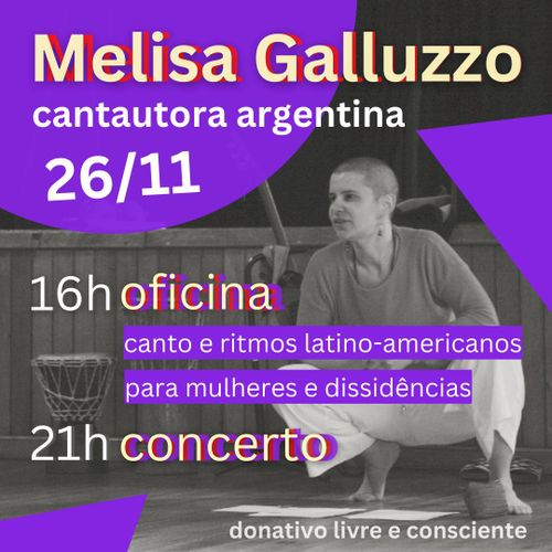 Melisa Galluzzo (oficina e concerto)