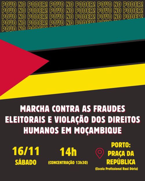 Marcha contra as fraudes eleitorais e violação dos direitos humanos em Moçambique