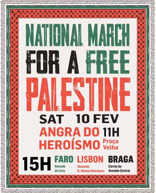 Manifestação Nacional Palestina Livre - Angra do Heroi