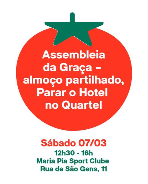 Assembleia da Graça - almoço partilhado Parar o Hotel no Quartel