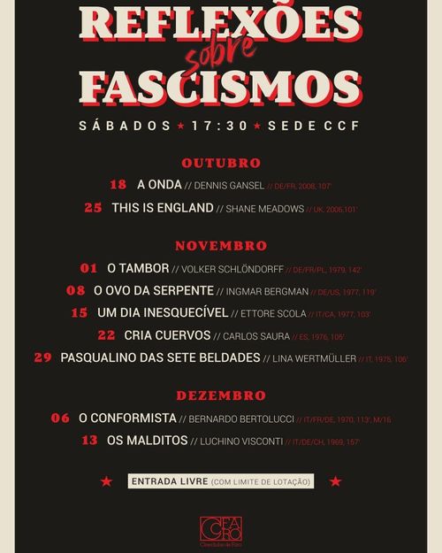 Sessões "Reflexões sobre Fascismo"