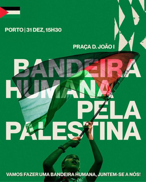 Bandeira Humana pela Palestina