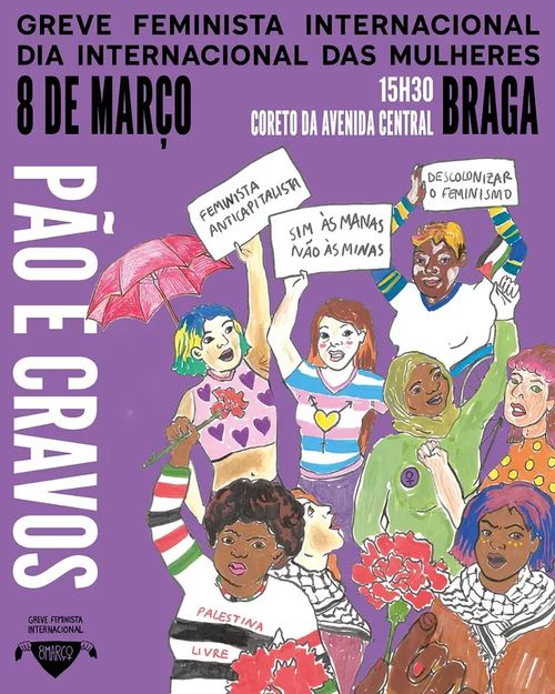 8M em Braga: Marcha pelos Direitos das Mulheres de Braga