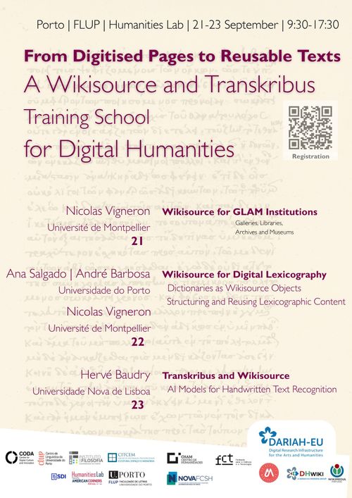 A wikisource and transkribus - training school for digital humanities
