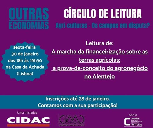 Círculo de Leitura Outras Economias - Financeirização da Agricultura no Alentejo