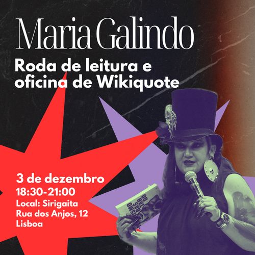 Maria Galindo - Roda de leitura e oficina de Wikiquote