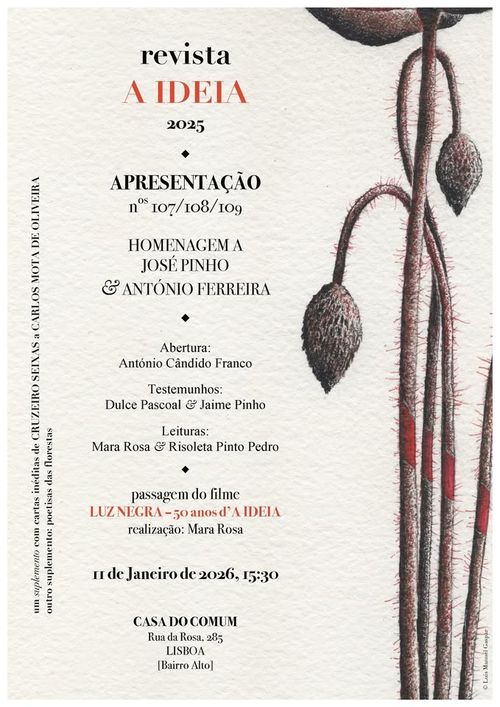 Apresentação do novo número, volume triplo, (2025) da revista A IDEIA