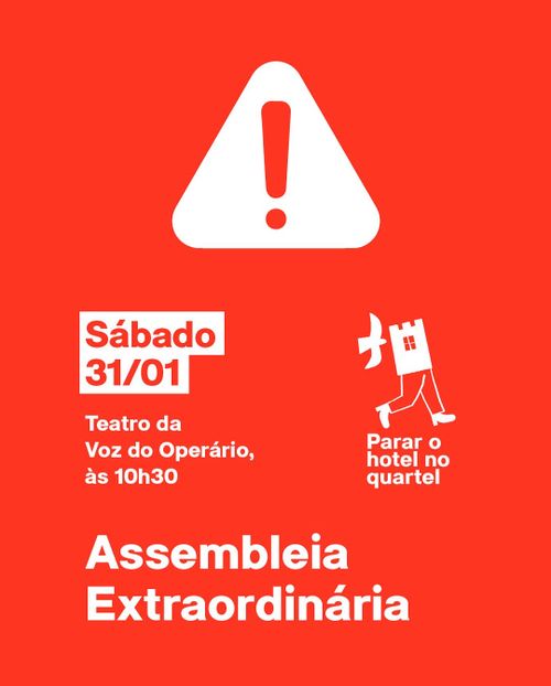 Assembleia Extraordinária Para o Hotel no Quartel