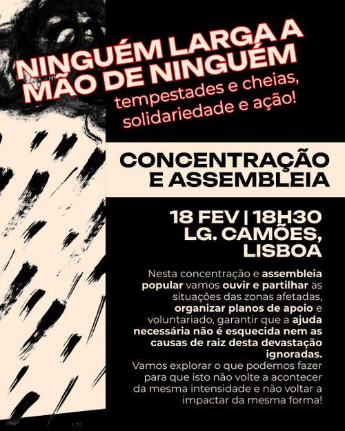 Concentração e Assembleia: tempestades, cheias, solidariedade e ação