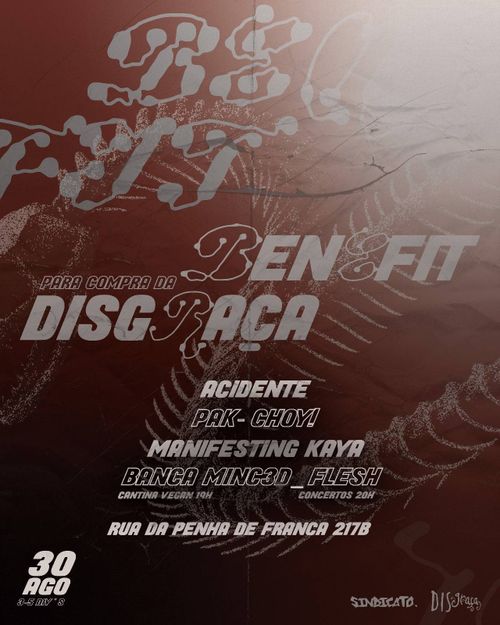 🖤 BENEFIT PARA A DISGRAÇA com coletivo sindicato ♥️ 