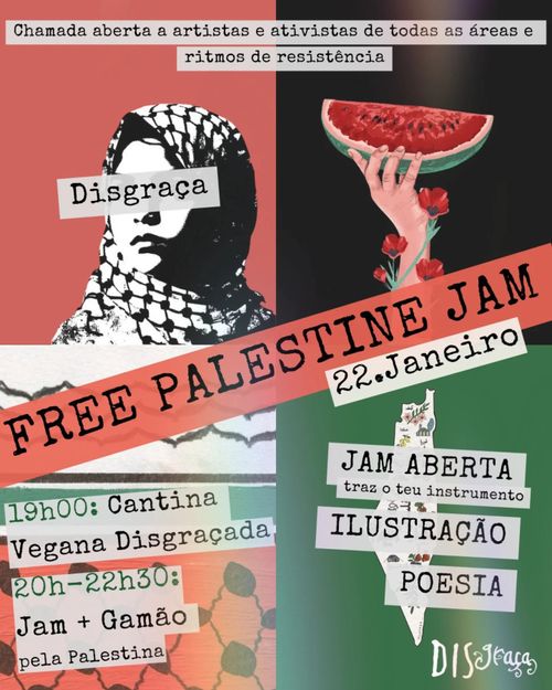Free Palestine Jam + Cantina Disgraça