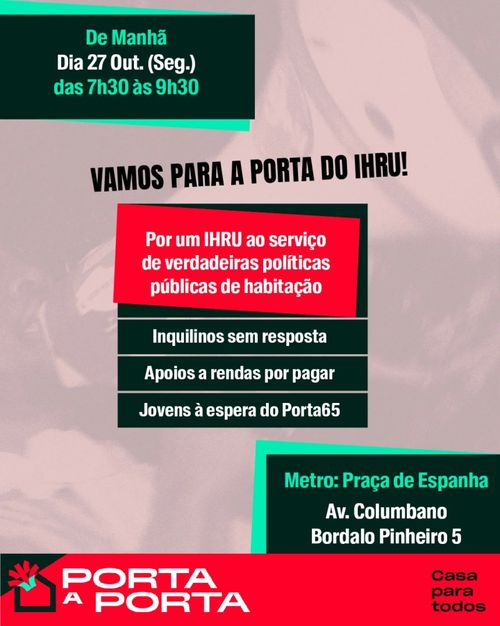 Concentração VAMOS PARA A PORTA DO IHRU - Lisboa