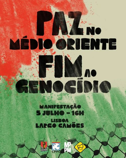 Manifestação PAZ NO MÉDIO ORIENTE  FIM DO GENOCÍDIO NA PALESTINA