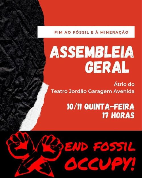 ASSEMBLEIA ABERTA DE ESTUDANTES - solidariedade com as ocupações #endfossil 