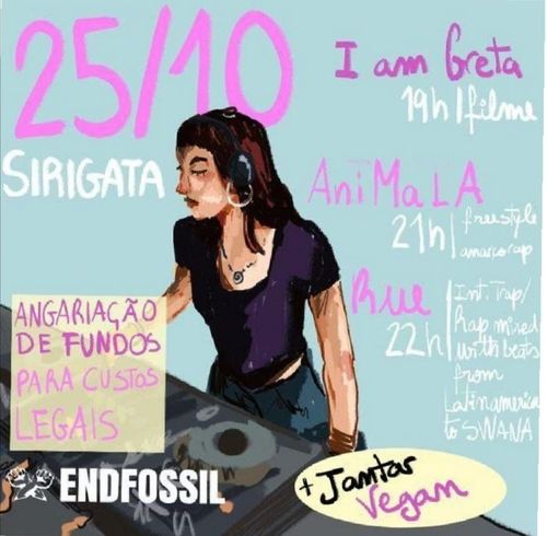 I am Greta + AniMaLa + Rue + Jantar Vegan - angariação de fundos para custos legais