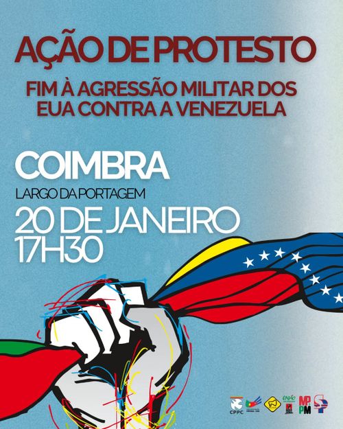 Ação de Protesto Fim à Agressão Militar dos EUA contra a Venezuela