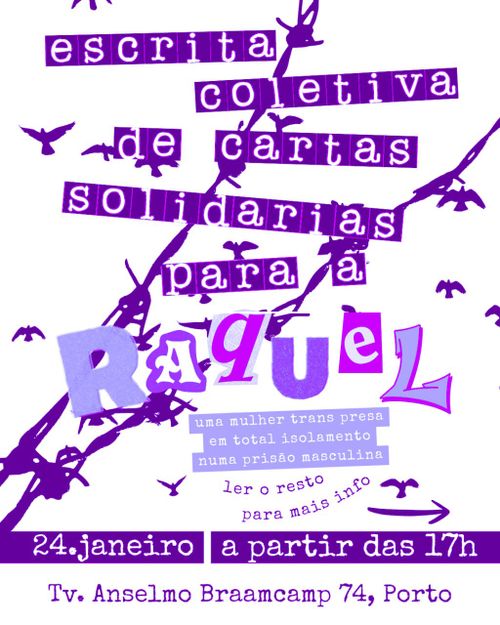 Escrita de cartas solidárias para a Raquel