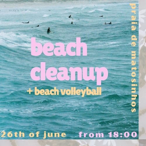 Beach Clean Up + Beach Volleyball