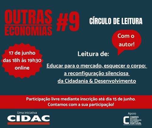 Círculo de leitura OE#9 online "Educar para o mercado, esquecer o corpo: a reconfiguração silenciosa da C&D" 