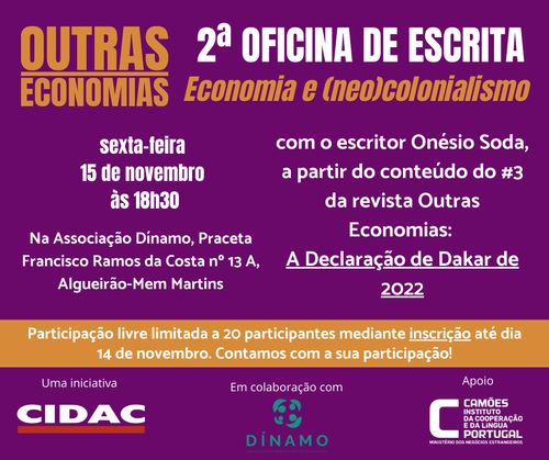 Outras Economias #3 - II Oficina de escrita criativa