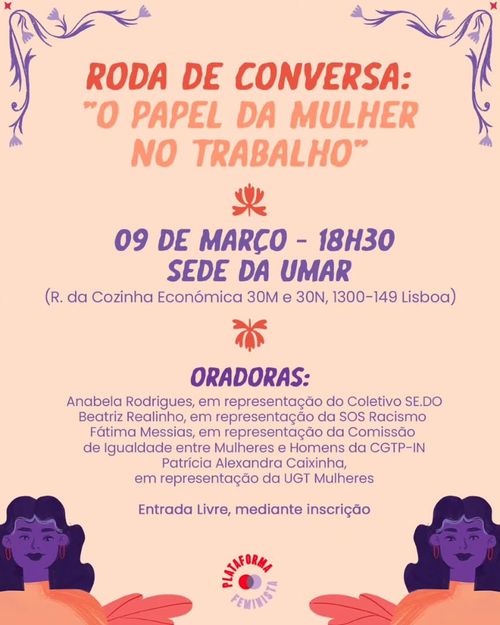Roda de Conversa sobre "O papel da Mulher no Trabalho"