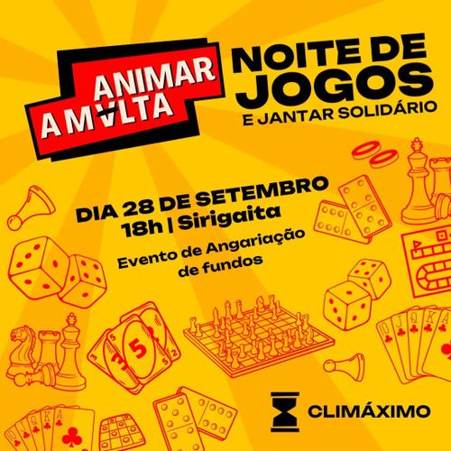 Animar a Multa - Noite de Jogos e Jantar Solidário!