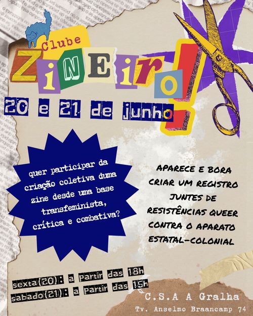 oficina de confecção duma zine coletiva transfeminista