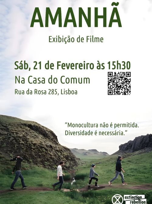 Exibição de Filme "Amanhã"