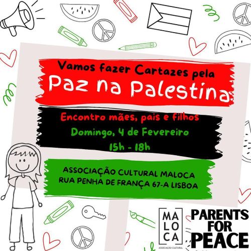 Vamos fazer cartazes pela Paz na Palestina