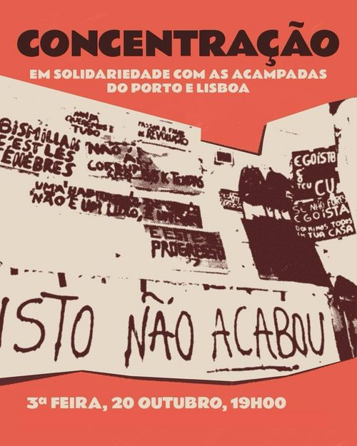Concentração em Solidariedade com as Acampadas de Lisboa e Porto